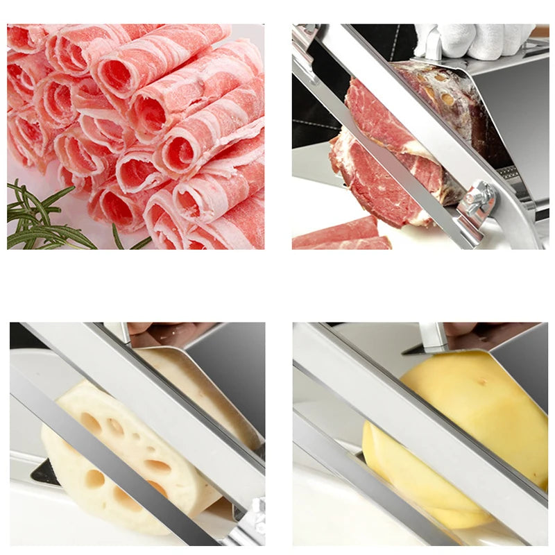 Kitchen Tools Meat Slicing Machine Alloy+Stainless Steel Household Manual Thickness Adjustable Meat and Vegetables Slicer Gadget