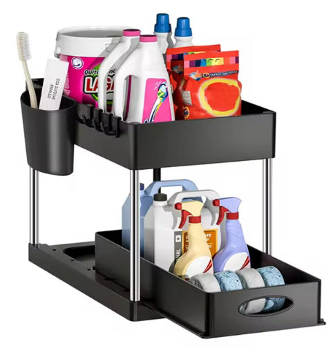 Double-layer Pull-out Storage Rack
