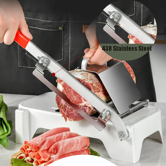 Kitchen Tools Meat Slicing Machine Alloy+Stainless Steel Household Manual Thickness Adjustable Meat and Vegetables Slicer Gadget