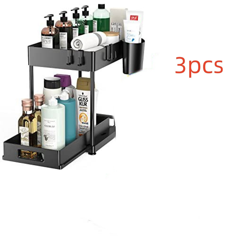 Double-layer Pull-out Storage Rack
