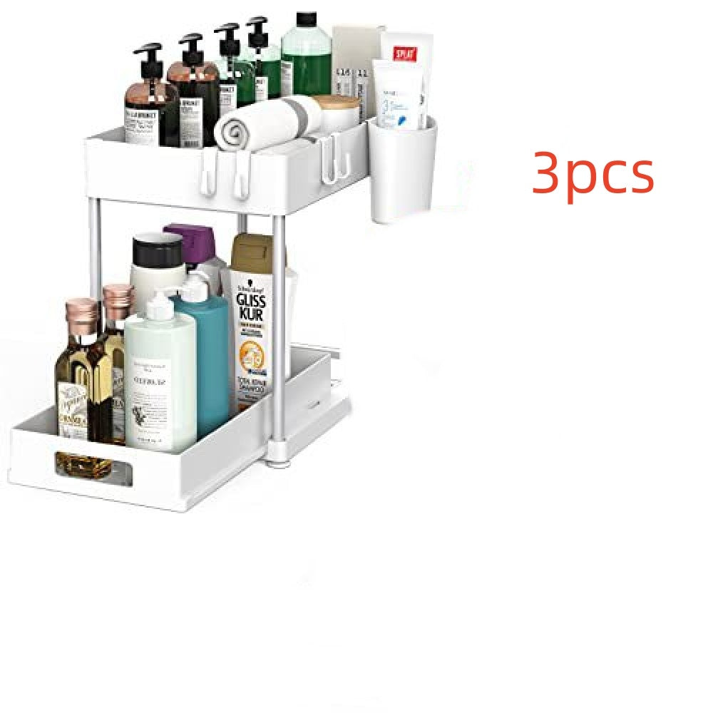 Double-layer Pull-out Storage Rack