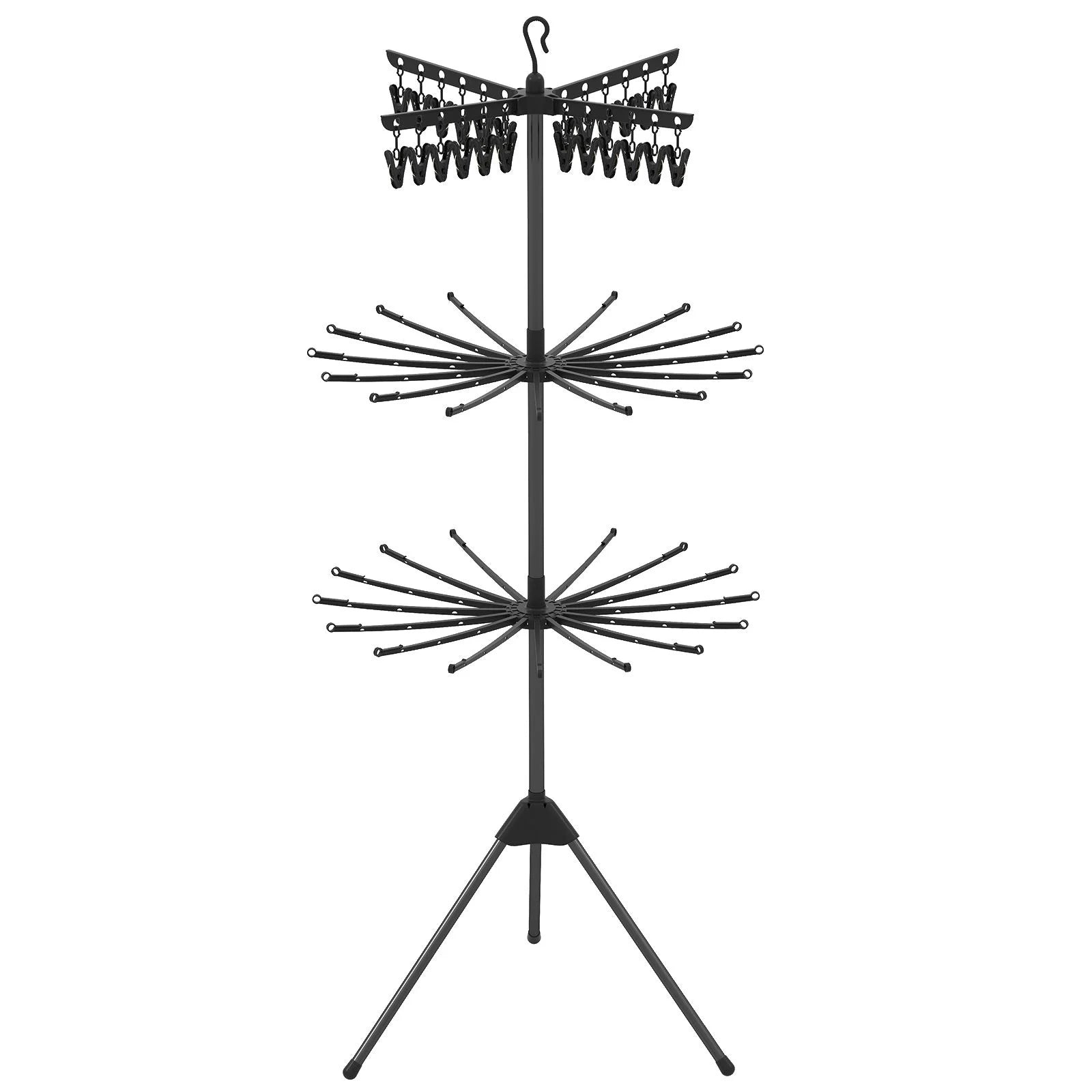 3-Tier Folding Clothes Drying Rack Tripod Laundry Drying Rack