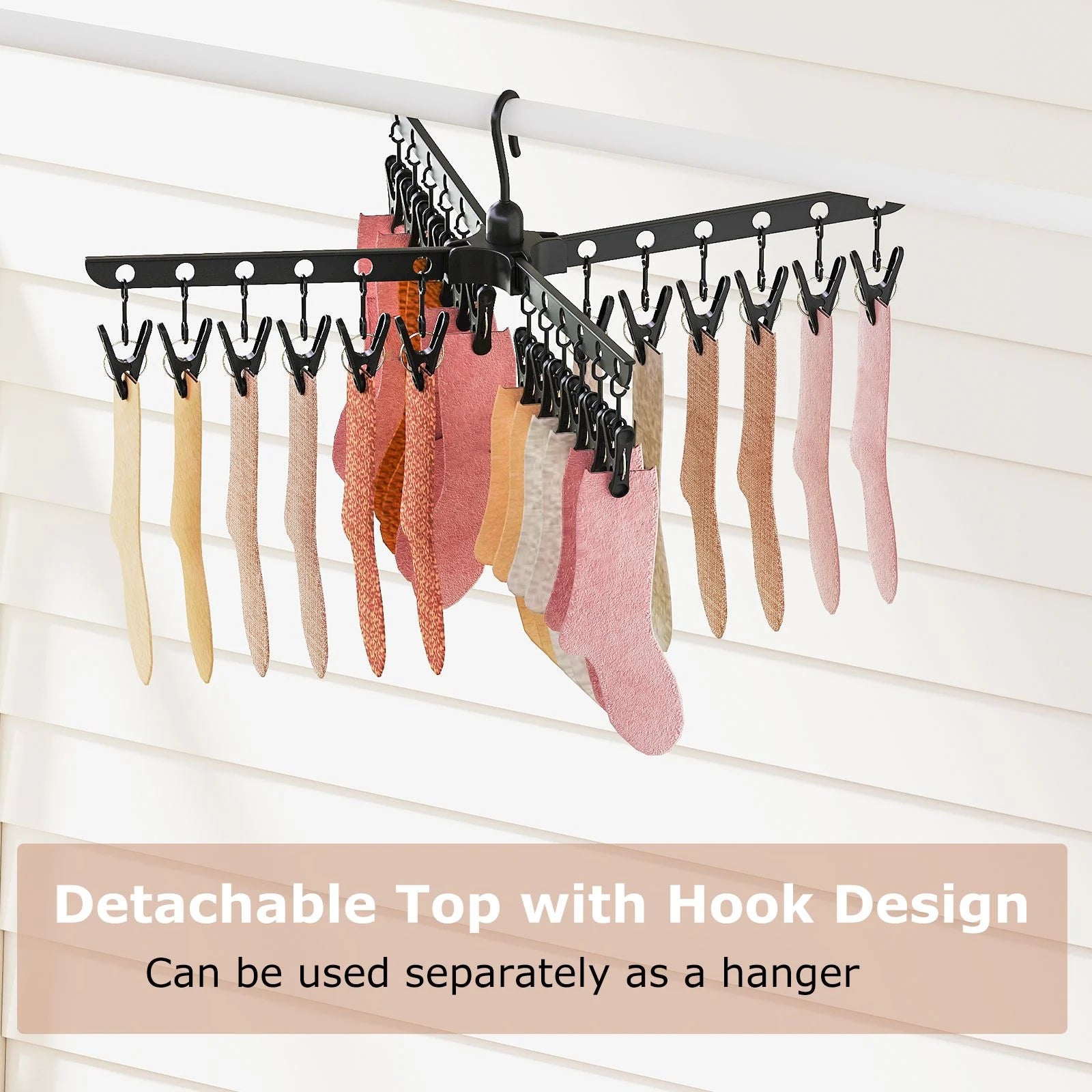 3-Tier Folding Clothes Drying Rack Tripod Laundry Drying Rack